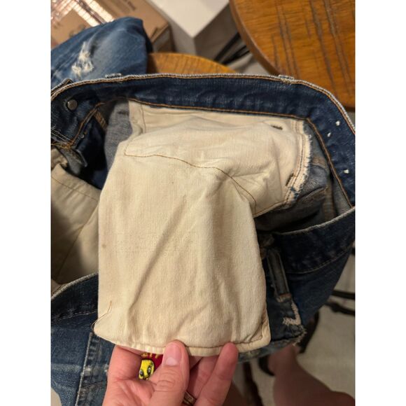 Levi's VTG Jeans 517 Big E Orange Tab Patches Bootcut 1969-1971 Talon Zip 32x34 - Picture 16 of 16